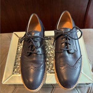 Salvatore Ferragamo kids/boys navy Oxford Dress Shoes